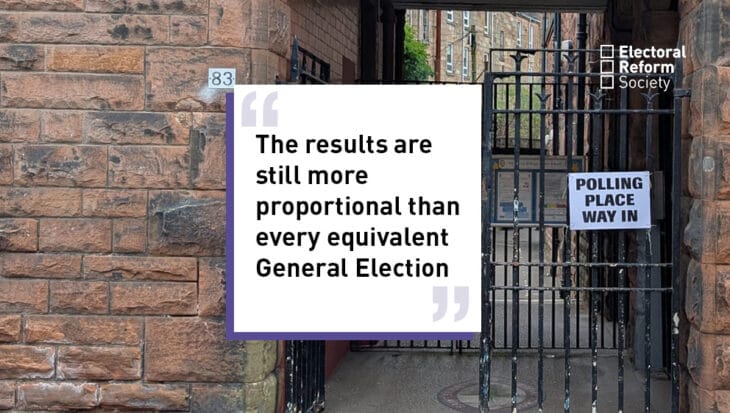 The results are still more proportional than every equivalent General Election