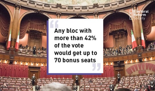 Any bloc with more than 42% of the vote would get up to 70 bonus seats