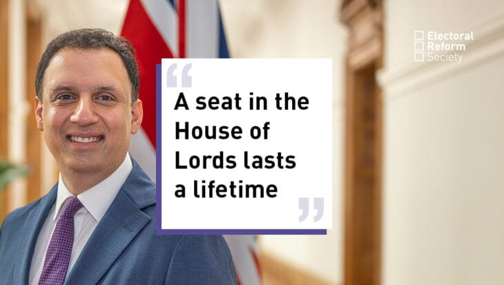 A seat in the House of Lords lasts a lifetime