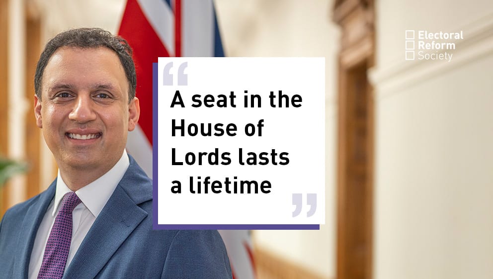 A seat in the House of Lords lasts a lifetime