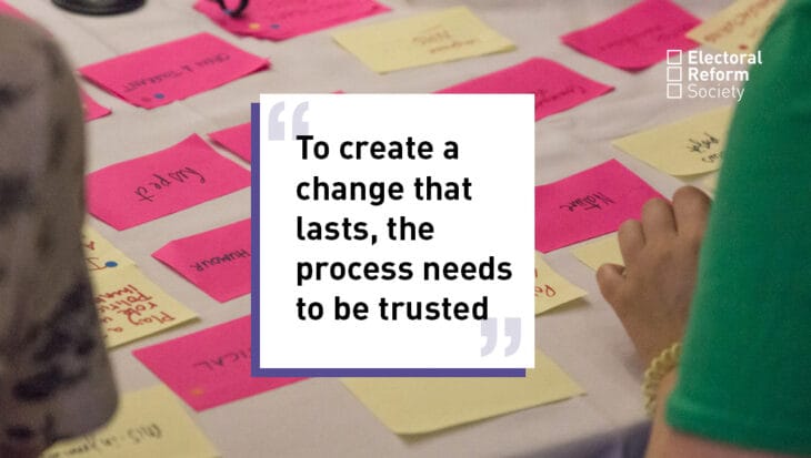 To create a change that lasts, the process needs to be trusted