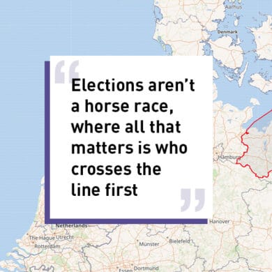 Elections aren't a horse race, where all that matters is who crosses the line first