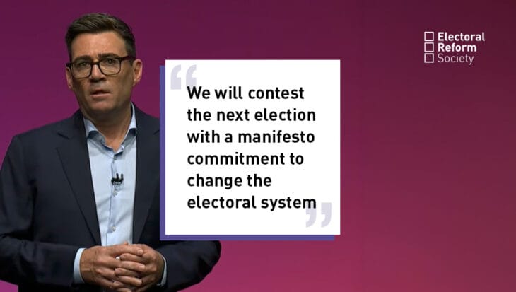 We will contest the next election with a manifesto commitment to change the electoral system