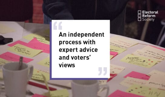 An independent process with expert advice and voters’ views